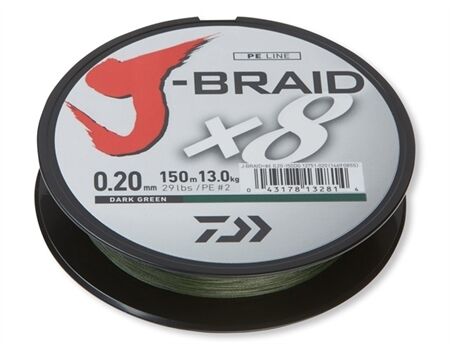 DAIWA J-Braid X8 0,35mm-1 m d.green