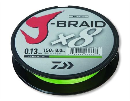 DAIWA J-Braid X8E 0.42mm 1m chartreuse
