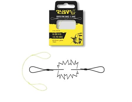 BLACK CAT Breaking Line gelb 7,10kg,15,70lbs Ø0,35mm 10Stück