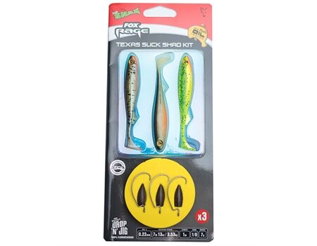 FOX RAGE Rage Texas Slick shad kit 7.79lb / 0.22mm x 1m /