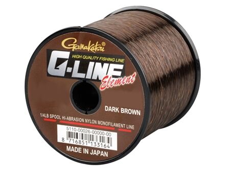 Gamakatsu G-LINE ELEMENT DARK BROWN 0.35MM,9.6KG,6