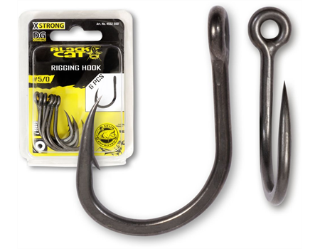 BLACK CAT Rigging Haken DG coiting 4/0 Einzelhaken, 5 Stck.