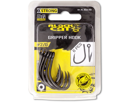 BLACK CAT Gripper Hook 3/0 DG coating 6 Stck