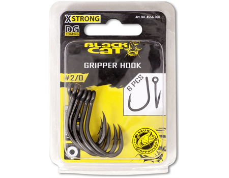 BLACK CAT Gripper Hook 2/0 DG coating 6 Stck.