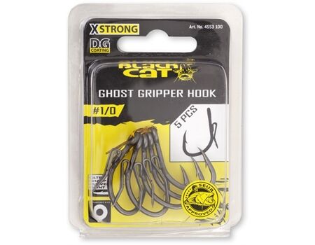 BLACK CAT Ghost Gripper Hook 1/0, DG coating 5 Stck.