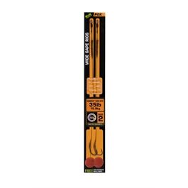 FOX Edges Wide Gape 2 - 35lb Camotex Semi Stiff x 2