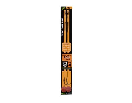 FOX Edges Wide Gape 4 - 25lb Camotex Semi Stiff x 2