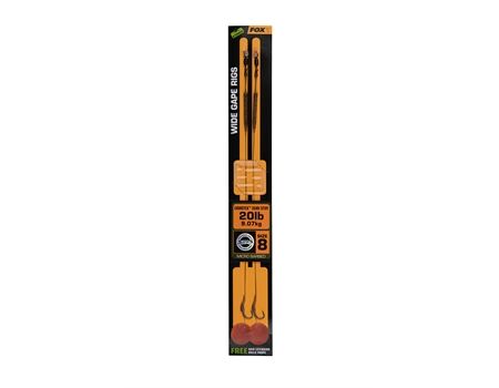 FOX Edges Wide Gape 8 - 20lb Camotex Semi Stiff x 2