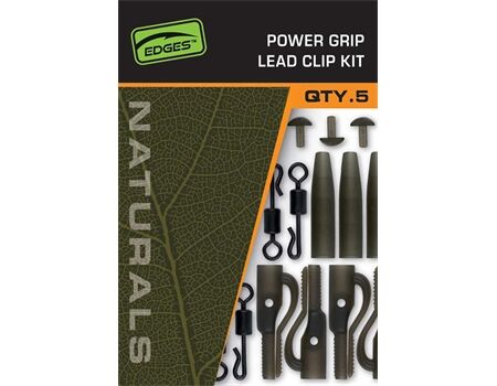 FOX Edges Naturals Power Grip Lead clip kit x 5