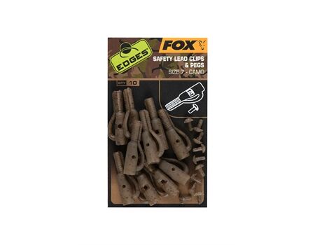 FOX Edges Camo Size 7 lead clip + pegs