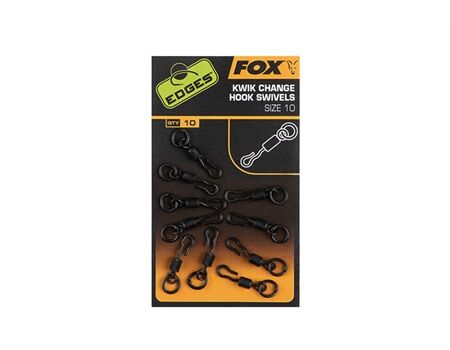 FOX Edges Kwik change hook swivels size 10, 10 St.