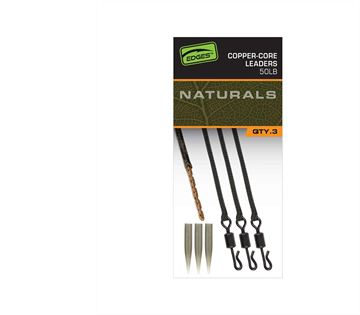 FOX Edges Naturals Copper-Core Leaders x3