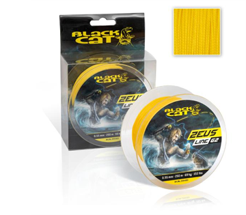 BLACK CAT Ø 0,55mm Zeus Line G2 L: 400m 69kg / 152lbs gelb