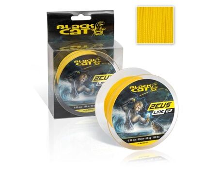 BLACK CAT Ø 0,45mm Zeus Line G2 L: 250m 46kg / 101lbs gelb