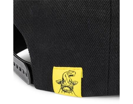 BLACK CAT Black Flat Peak Cap