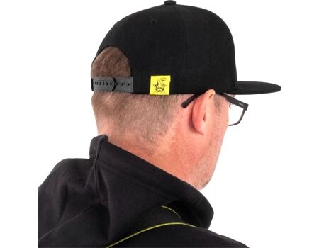 BLACK CAT Black Flat Peak Cap