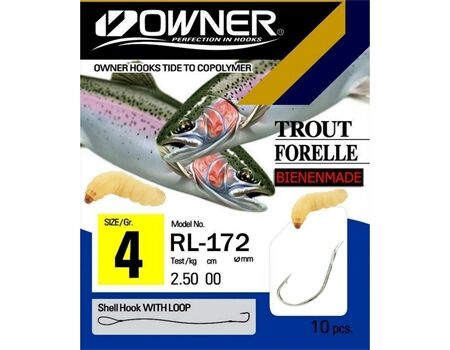 OWNER Bienenmadenhaken Gr.8, 150cm, Vorfachhaken