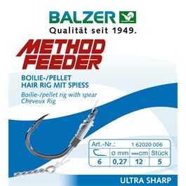 Balzer Method Feeder Rig mit 10mm Speer, #14, 0,18mm