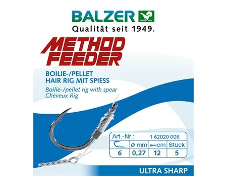 Balzer Method Feeder Rig mit 10mm Speer, #14, 0,18mm