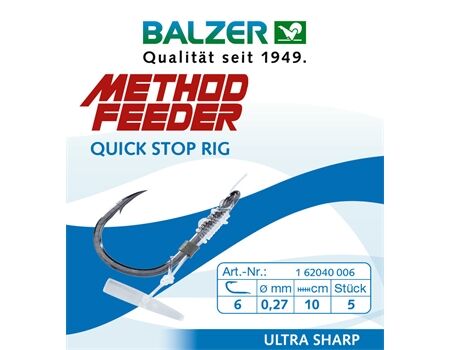 Balzer Method Feeder Rig mit Quick Stop, #12, 0,20mm