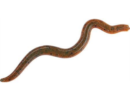 Balzer Wiggle Worm 8cm Green Pumpkin Amber Red