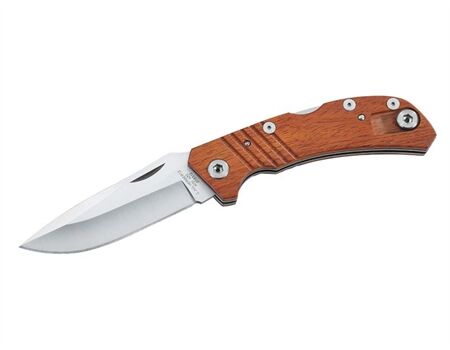 Herbertz Taschenmesser, rostfreier Stahl, Holzgriffschalen